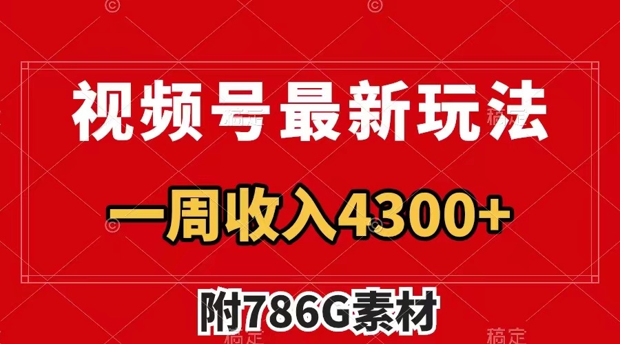 （7969期）视频号最新玩法 广告收益翻倍 几分钟一个作品 一周变现4300+（附786G素材）-桐创网