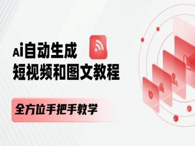 AI自动生成短视频和图文课程，全方位手把手教学-桐创网