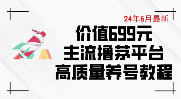 6月最新价值699的主流撸茅台平台精品养号下车攻略-桐创网