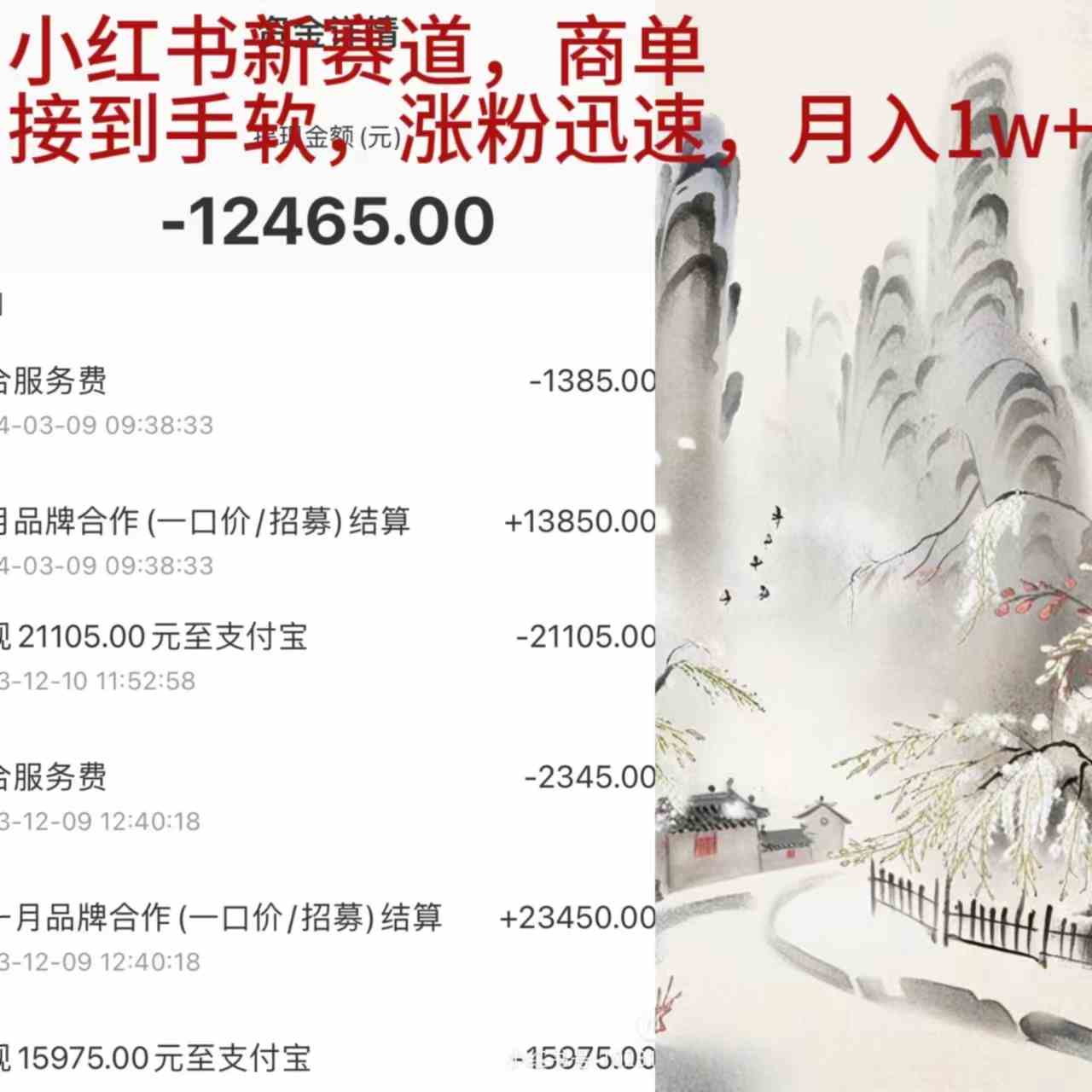 （9476期）小红书新赛道，商单接到手软，涨粉迅速，月入1w+-桐创网