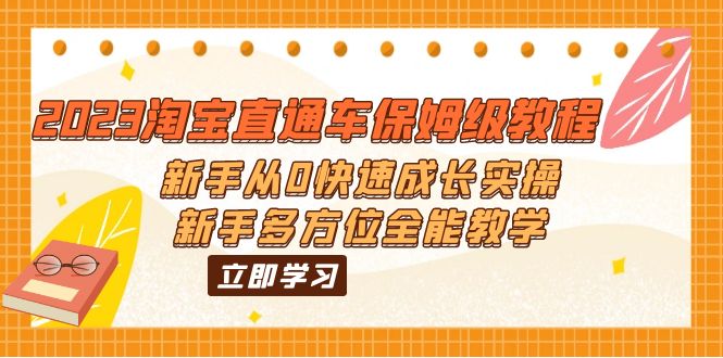 （6286期）2023淘宝直通车保姆级教程：新手从0快速成长实操，新手多方位全能教学-桐创网