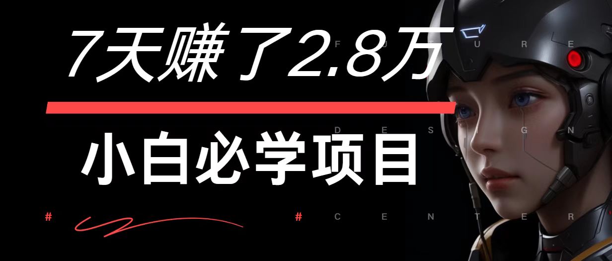 7天赚了2.8万！每单利润最少500+，轻松月入7万+小白有手就行-桐创网