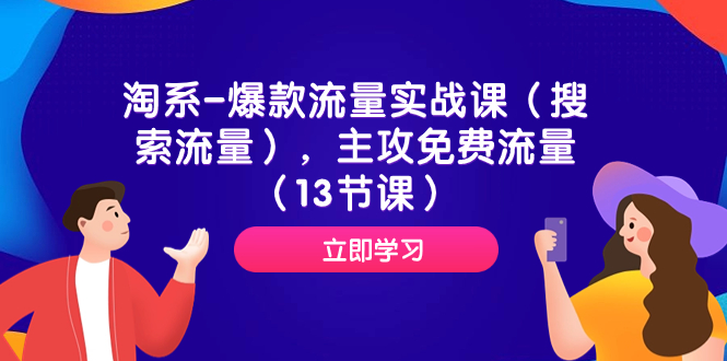 （7658期）淘系-爆款流量实战课（搜索流量），主攻免费流量（13节课）-桐创网