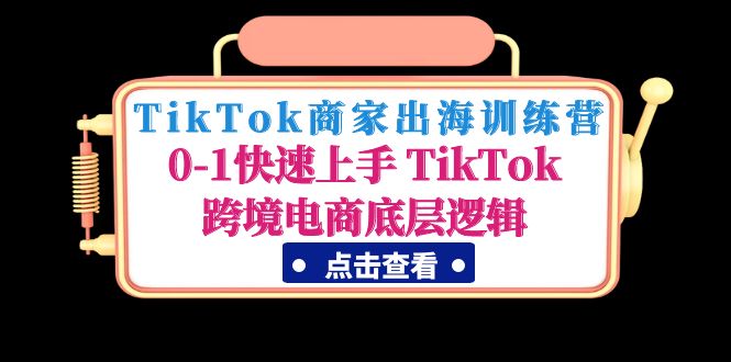 （4795期）TikTok商家出海训练营：0-1快速上手 TikTok跨境电商底层逻辑(无中创水印)-桐创网