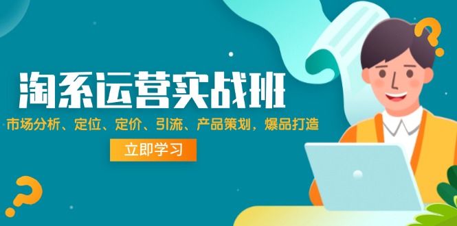 （12186期）淘系运营实战班：市场分析、定位、定价、引流、产品策划，爆品打造-桐创网