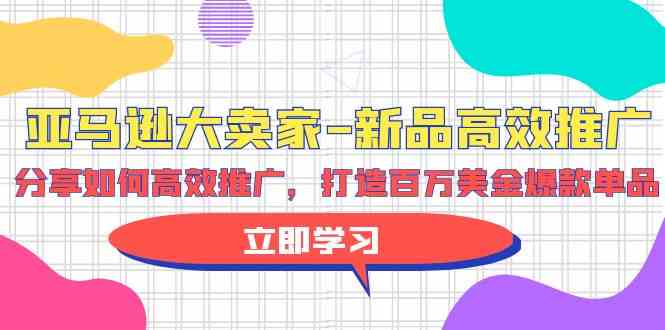 （9945期）亚马逊 大卖家-新品高效推广，分享如何高效推广，打造百万美金爆款单品-桐创网