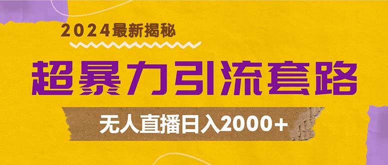 （12800期）超暴力引流套路，无人直播日入2000+-桐创网