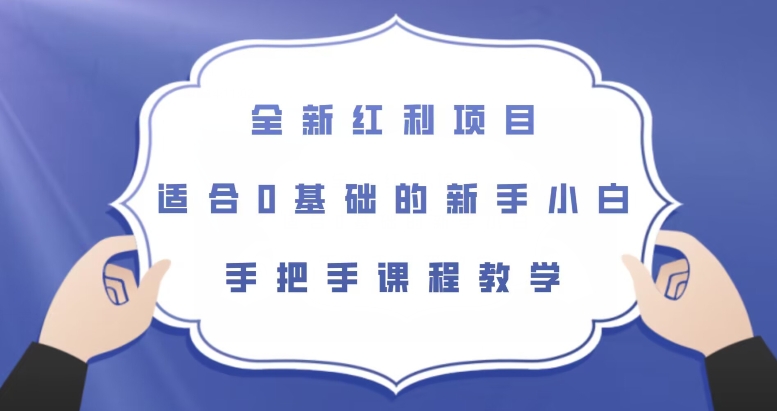 全新红利项目，适合0基础的新手小白，手把手课程教学【揭秘】-桐创网