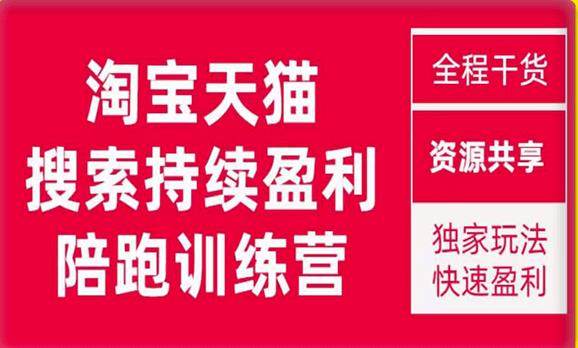 2023未见【無山】淘宝天猫搜索持续盈利陪跑训练营，独家玩法，快速盈利-桐创网