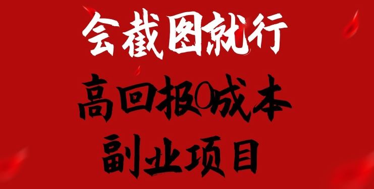 会截图就行，高回报0成本副业项目，卖离婚模板一天1.5k+【揭秘】-桐创网