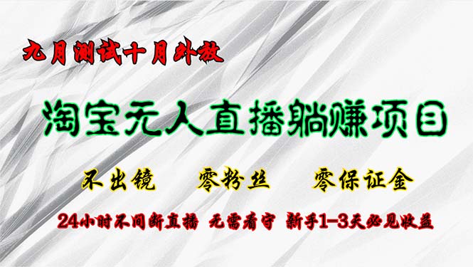 （12862期）淘宝无人直播最新玩法，九月测试十月外放，不出镜零粉丝零保证金，24小…-桐创网